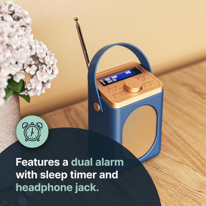 Majority Little Shelford Portable DAB/DAB+ & FM Radio - Blue | LSHDABMIDUK