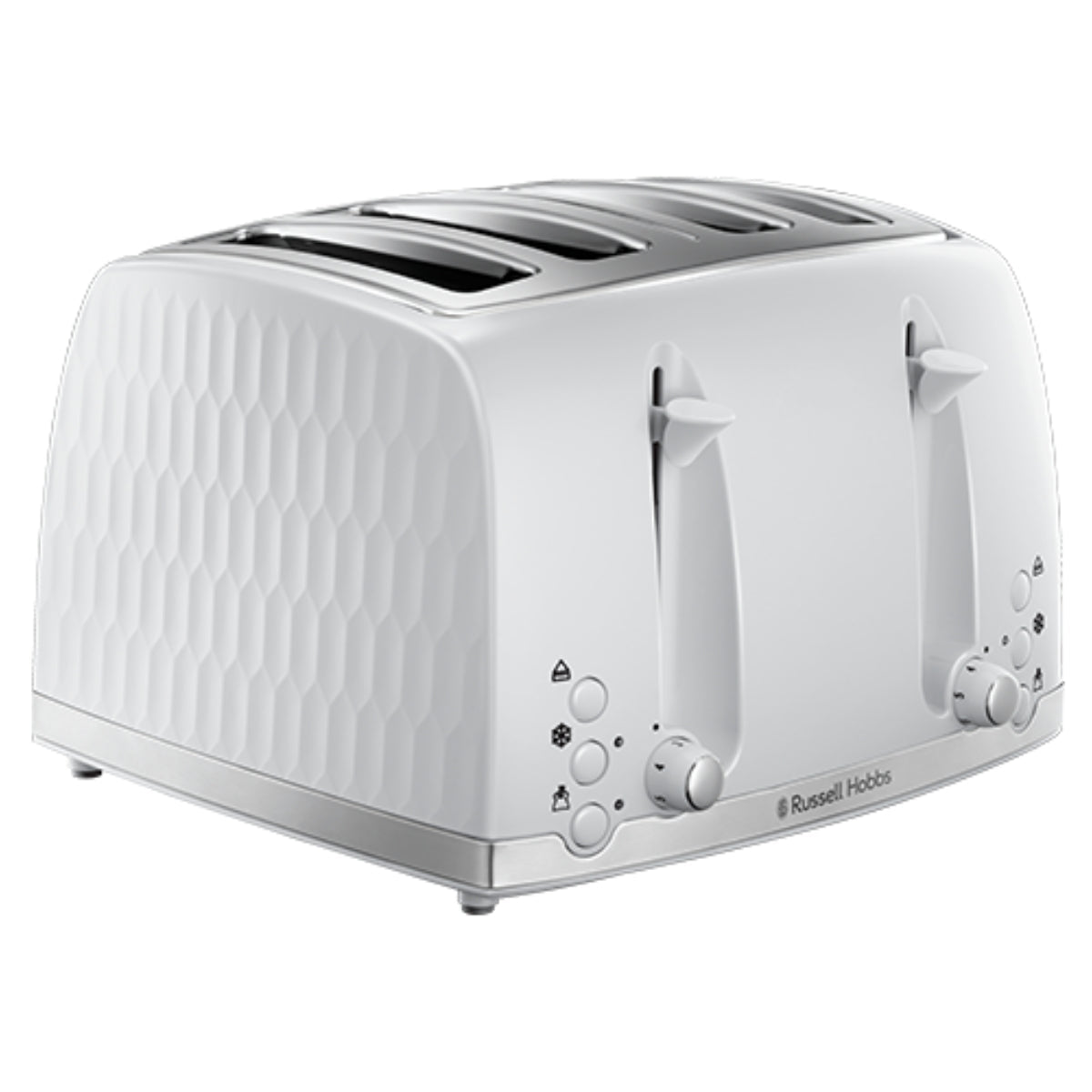 Russell Hobbs Honeycomb 4 Slice Toaster - White | 26070