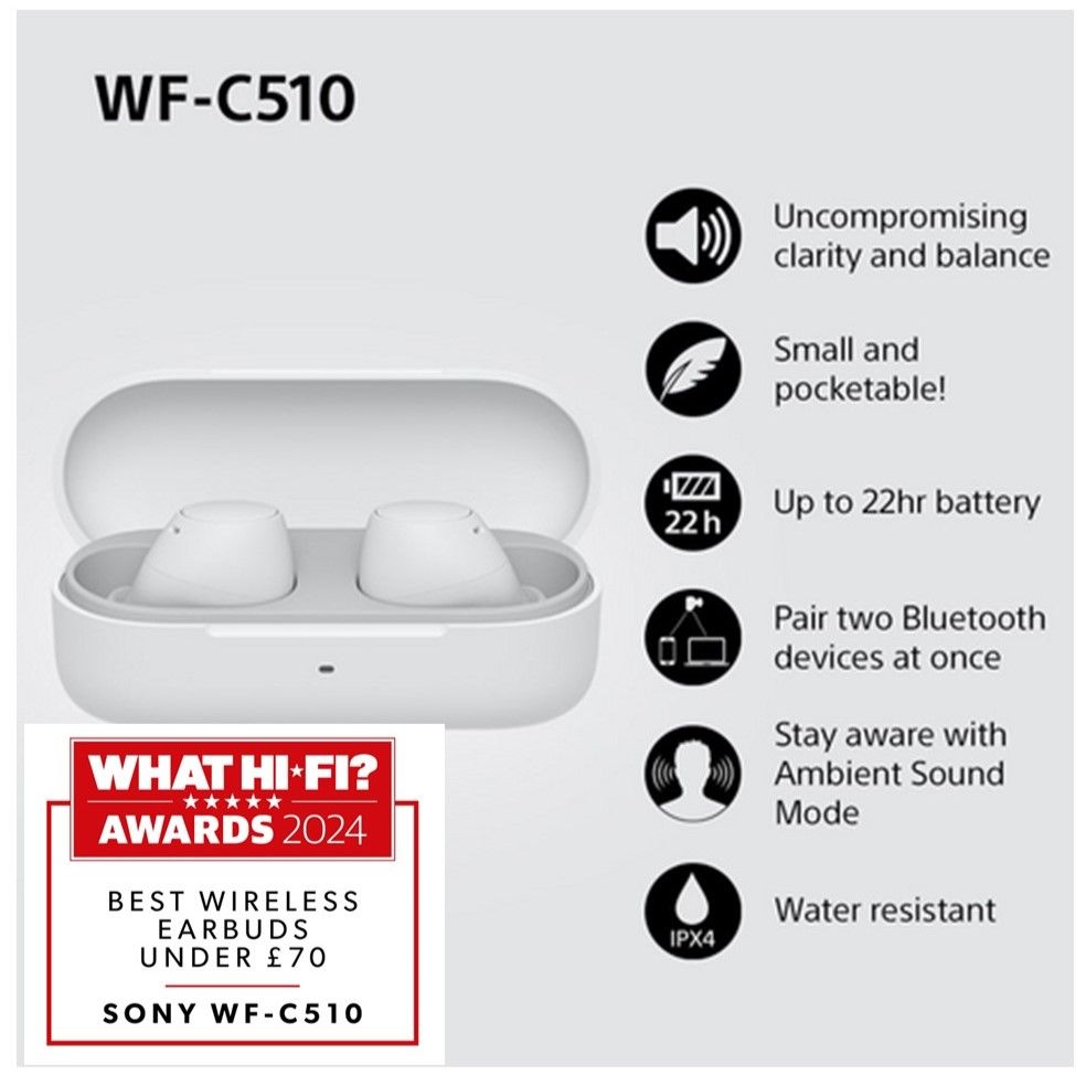 Sony White Earbuds | WFC510WCE7